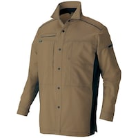 アイトス アイトス 長袖シャツ(男女兼用)AZ3535 カーキ×ブラック L