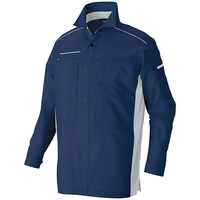 アイトス アイトス 長袖シャツ(男女兼用)AZ3535 ネイビー×シルバーグレー SS AZ3535008SS 1着
