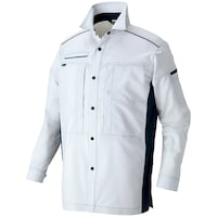 アイトス アイトス 長袖シャツ(男女兼用)AZ3535 シルバーグレー×ネイビー 6L AZ35350036L 1着