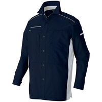 アイトス アイトス 長袖シャツ(男女兼用)AZ3535 ブラック×シルバーグレー M AZ3535010M 1着