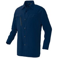 アイトス アイトス 長袖シャツ(男女兼用)AZ4135 高通気軽量スーパーストレッチ ネイビー M AZ4135008M 1着