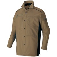 アイトス アイトス 長袖シャツ(男女兼用)AZ3535 カーキ×ブラック 6L