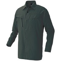 アイトス アイトス 長袖シャツ(男女兼用)AZ4135 高通気軽量スーパーストレッチ ダークグリーン S AZ4135015S 1着