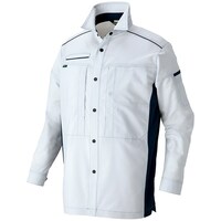 アイトス アイトス 長袖シャツ(男女兼用)AZ3535 シルバーグレー×ネイビー S AZ3535003S 1着