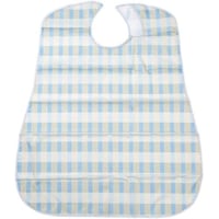 竹虎 竹虎 食事用エプロン ソフラピレンエプロン ボーダーチェックロング ブルー