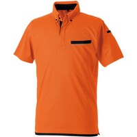 ソウワ SOWA 733551 半袖ボタンダウンポロシャツ(胸ポケット付き) オレンジ LL 73355174LL 1着