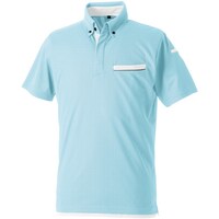 ソウワ SOWA 733551 半袖ボタンダウンポロシャツ(胸ポケット付き) サックス L 733551209L 1着