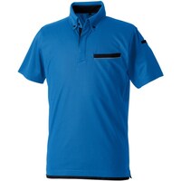 ソウワ SOWA 733551 半袖ボタンダウンポロシャツ(胸ポケット付き) ロイヤルブルー SS 733551203SS 1着