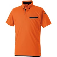 ソウワ SOWA 733551 半袖ボタンダウンポロシャツ(胸ポケット付き) オレンジ M 73355174M 1着