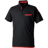 ソウワ SOWA 733551 半袖ボタンダウンポロシャツ(胸ポケット付き) ブラック M 7335514M 1着