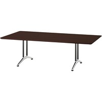 NAIKI ミーティングテーブル(配線無 KDF型/天板:マスターオーク 脚:ブラック/W2400×D1200×H714 KDF2412AMO 1台