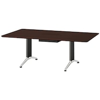 NAIKI ミーティングテーブル(縦配線 KDF型/天板:マスターオーク 脚:ブラック/W2100×D1100×H714 KDF2111AHVMO 1台