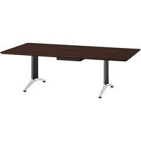 NAIKI ミーティングテーブル(縦配線 KDF型/天板:マスターオーク 脚:ブラック/W2400×D1200×H714 KDF2412AHVMO 1台