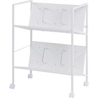 アスカ ASKA ファイルワゴン 木製ファイルワゴン2段 ホワイト