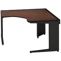 NAIKI コーナーデスク(90°用) トリアス TR型/天板:ダークウォールナット 本体:ブラック/W1200×D1200×H720 TRH127CTBWN 1台