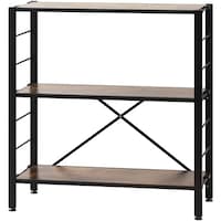 アイリスオーヤマ IRIS 108233 組立簡単 連結スチールラック 3段 ヴィンテージブラウン KRSR3VT 1台