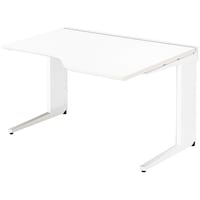 NAIKI 平デスク(右ウェーブタイプ) トリアス TR型/天板:ホワイト 本体:クリアーホワイト/W1200×D900×H720 TRH127EFRWH 1台