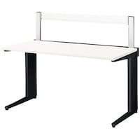 NAIKI 平デスク(ミドルフレーム付) トリアス TR型/天板:ホワイト 本体:ブラック/W1400×D700×H1070 TRH147FMBH 1台