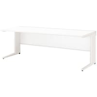 NAIKI 平デスク(ロングタイプ) トリアス TR型/天板:ホワイト 本体:クリアーホワイト/W2000×D700×H720 TRH207FMWH 1台