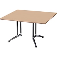 NAIKI ミーティングテーブル(配線無 KDG型/天板:サンドウォールナット 脚:ブラック/W1200×D1200×H715 KDG1212ASDW 1台