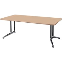 NAIKI ミーティングテーブル(配線無 KDG型/天板:サンドウォールナット 脚:ブラック/W1500×D750×H715 KDG1575ASDW 1台