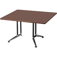 NAIKI ミーティングテーブル(配線無 KDG型/天板:ダークウォールナット 脚:ブラック/W1200×D1200×H715 KDG1212AWN 1台