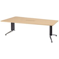 NAIKI ミーティングテーブル(縦配線 KDG型/天板:サンドウォールナット 脚:ブラック/W2100×D1200×H715 KDG2112CHVSDW 1台