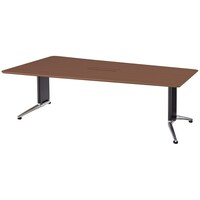 NAIKI ミーティングテーブル(縦配線 KDG型/天板:ダークウォールナット 脚:ブラック/W2100×D1200×H715 KDG2112CHVWN 1台