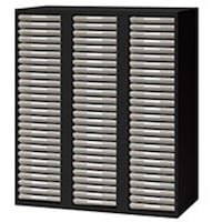 NAIKI トレー書庫(浅型・A4用) CW型収納庫(ブラックタイプ) CW0909ALSB 1台