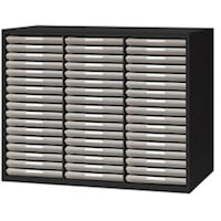 NAIKI トレー書庫(浅型・B4用) CW型収納庫(ブラックタイプ) CW0907BLSB 1台