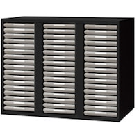 NAIKI トレー書庫(浅型・A4用) CW型収納庫(ブラックタイプ) CW0907ALSB 1台