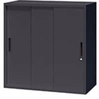 NAIKI スチール引違い書庫(3枚扉) CW型収納庫(ブラックタイプ) CW0909H3BB 1台