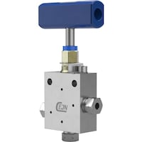 セインジャパン CEJN 高圧ニードルバルブ 3ポートバルブ、加圧ポート×2 UNF 9/1618 199502451 1個