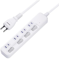 ハート電機サービス EXHEART 電源タップ 断線に強い個別スイッチ付タップ 4個口 1.5m