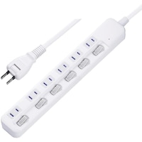 ハート電機サービス EXHEART 電源タップ 断線に強い個別スイッチ付タップ 6個口 1.5m