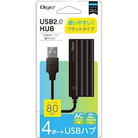 ナカバヤシ ナカバヤシ USBハブ USB2.0 4ポートハブ ブラック
