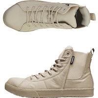 おたふく手袋 おたふく 先芯入作業靴 FUBARワークシューズ キャンバスハイカット サイドゴア グレージュ GR FB846GR25.5 1足