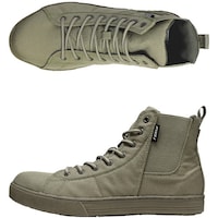 おたふく手袋 おたふく 先芯入作業靴 FUBARワークシューズ キャンバスハイカット サイドゴア オリーブ OL FB846OL23.5 1足