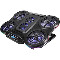 オウルテック Owltech 冷却ファン6基搭載 RGBイルミネーション対応 液晶ディスプレイ搭載 ゲーミング ノートPCクーラー