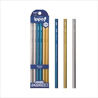 トンボ鉛筆 Tombow イッポ かきかたえんぴつ メタリックカラー 2B KBKUA012B 1Dz(12本)