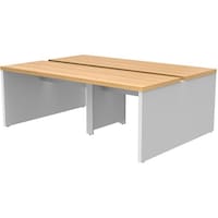 アール・エフ・ヤマカワ アールエフヤマカワ ソリード フリーアドレス用デスク2 W2000×D1400 オーク×ホワイト脚 RFTFT22014OAWL 1台