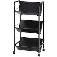 不二貿易 不二貿易 ファイルワゴン3段 ブラック 17613 1個