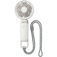 リズム RHYTHM ハンディファン 首掛け・持つ・卓上の3Way USB充電式 DCモーター 2重反転ファン ライトグレー 「Silky Wind Mobile 3.2」