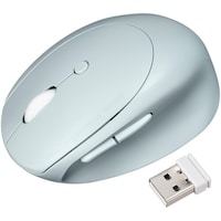 サンワサプライ SANWA 静音ワイヤレス コンボ 小型エルゴノミクスマウス(充電式・5ボタン) MAEWBBS522BL 1個