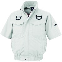 ジーベック XEBEC 空調服半袖ブルゾン(ハーネス対応)XE9810722M シルバーグレー XE9810722M 1着