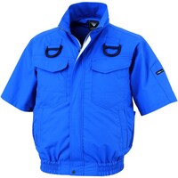 ジーベック XEBEC 空調服半袖ブルゾン(ハーネス対応)XE98107463L ロイヤルブルー XE98107463L 1着