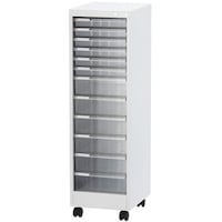 ナカバヤシ ナカバヤシ キャスター付きフロアケースA4 浅6・深6段 AFCH12W 1台