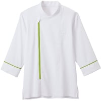 サーウ゛ォ サンペックス 七分袖ショップコート ホワイト*グリーン LL DP1000H9LL 1着