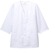 サーウ゛ォ サンペックス 【男性用】衿なし・七分袖調理衣 ホワイト 5L FA3235L 1着