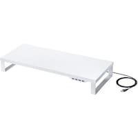 サンワサプライ SANWA USBハブ付モニター台 ホワイト MRLC215W 1台(1本)